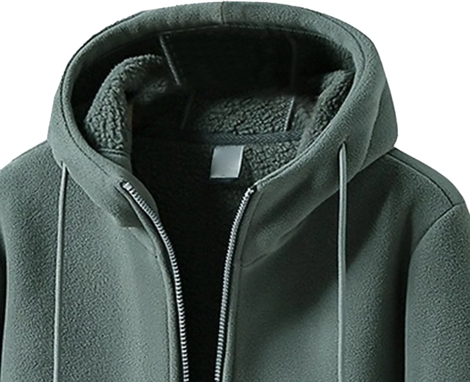 Men's Winter Warm Zip Up Hoodie Heavyweight Fleece Hoooed Sweatshirt Trendy Zip Up Fleece Fashion Outfits