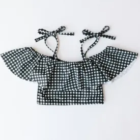 Mini Wave Two-Piece Set, Black Check