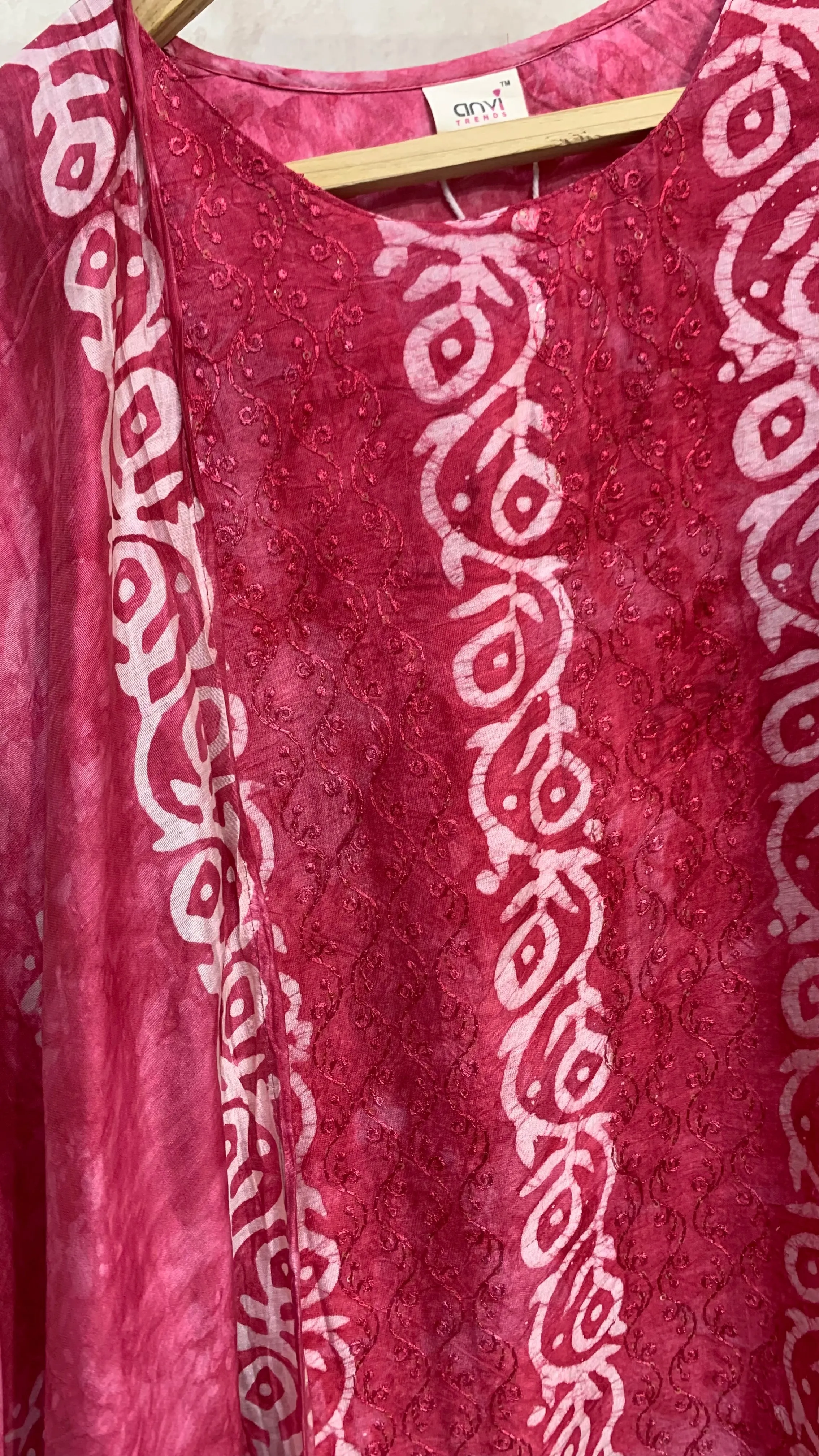 MULBERRY PINK BATIK KURTA SET