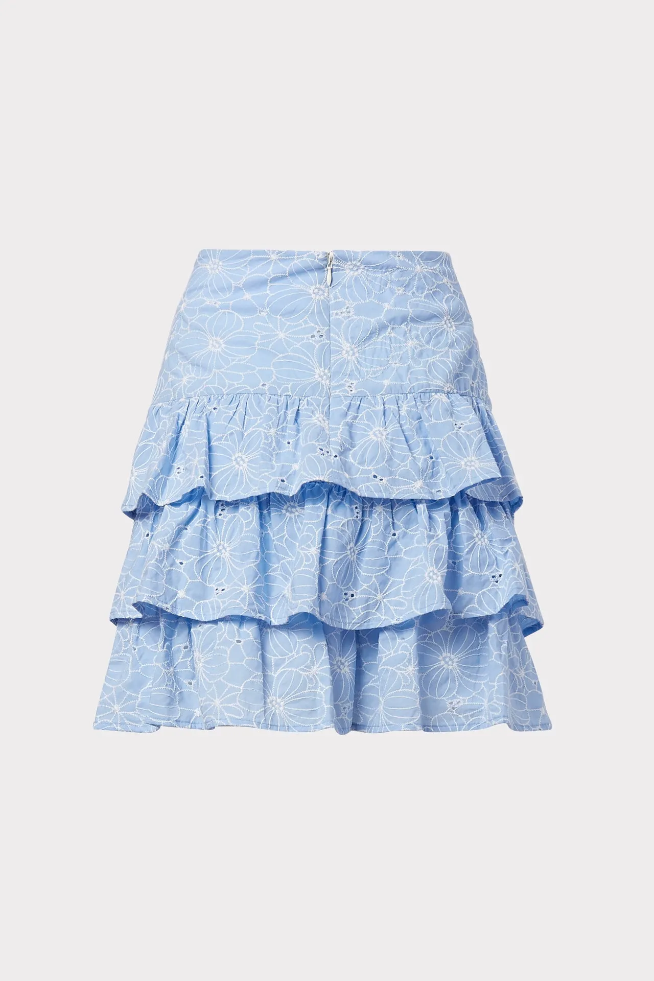Nadine Floral Embroidered Cotton Skirt