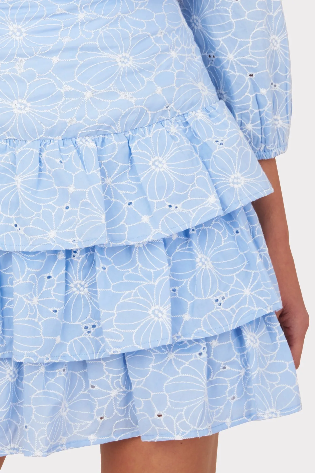 Nadine Floral Embroidered Cotton Skirt