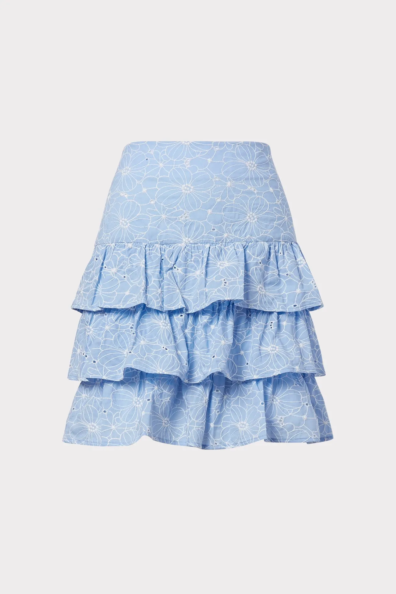 Nadine Floral Embroidered Cotton Skirt