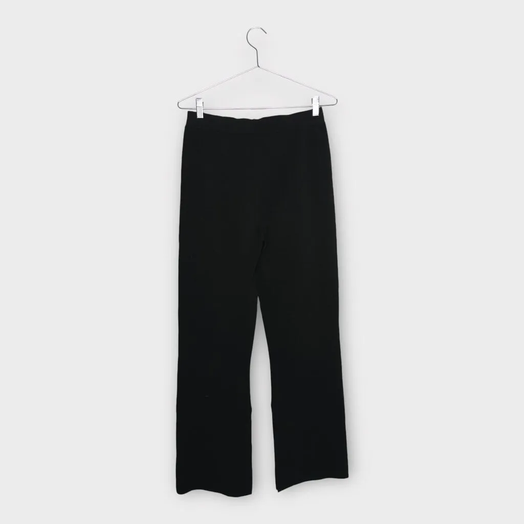 Nanushka Black Knit Straight Leg Pants