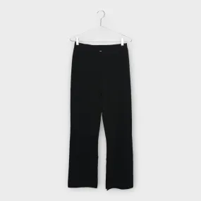 Nanushka Black Knit Straight Leg Pants
