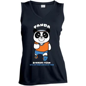 Panda Running Team Ladies Sleeveless Dri Fit V Neck