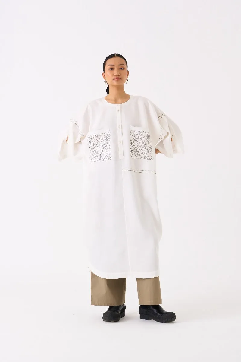 Patch Pocket Tunic Co ord Set of 2 Ivory