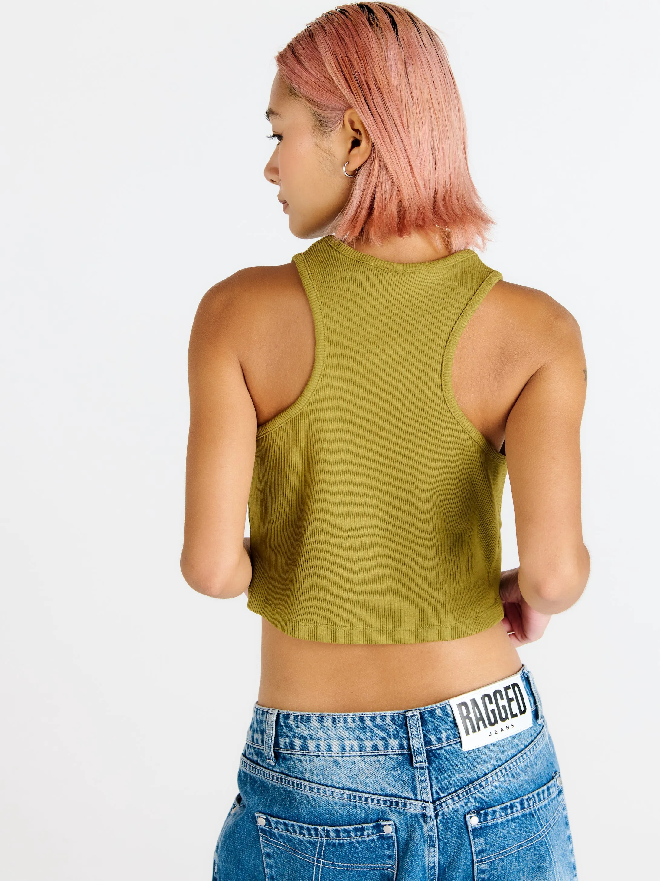 Ragged Gothic Logo Khaki Vest