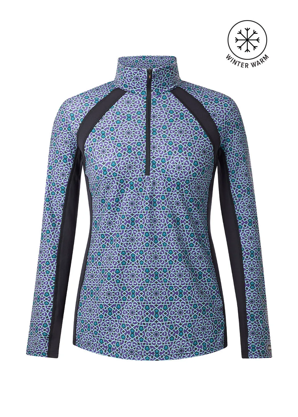 Rail Side Quarter Zip Fleece Tech Top - Print