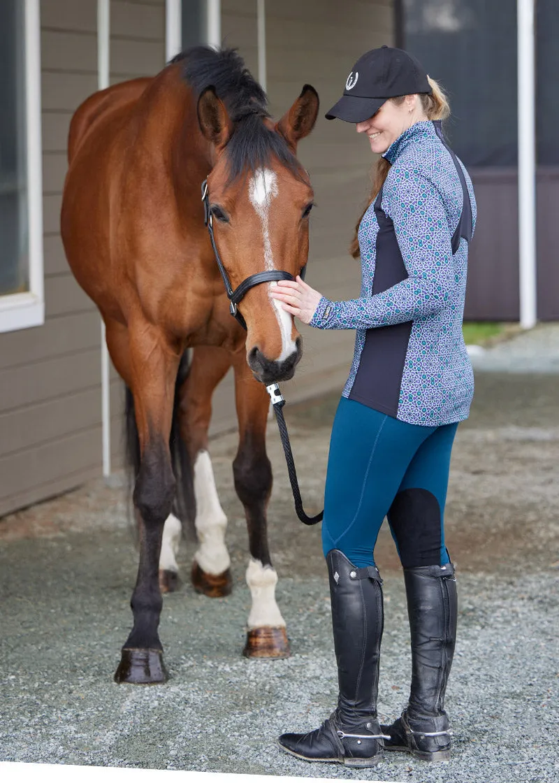 Rail Side Quarter Zip Fleece Tech Top - Print