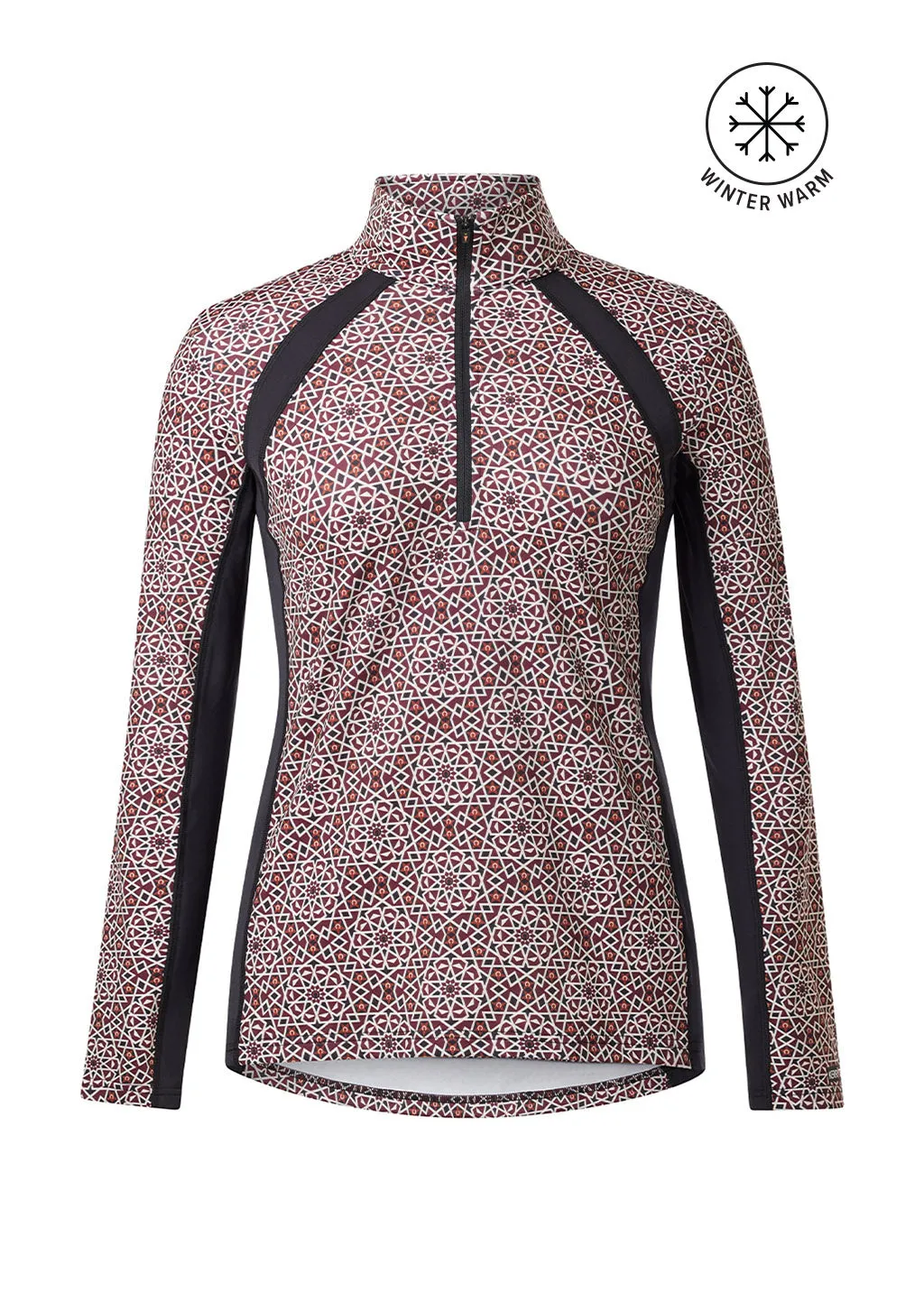 Rail Side Quarter Zip Fleece Tech Top - Print