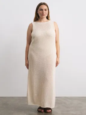 Reese Dress in Ecru - Organic Tanguis Cotton