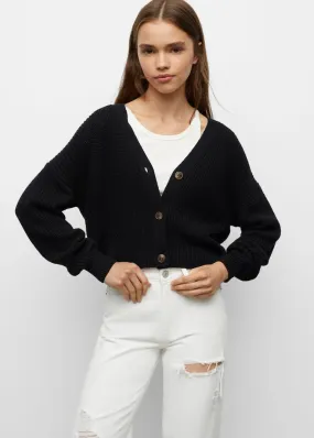 Ribbed knit cardigan