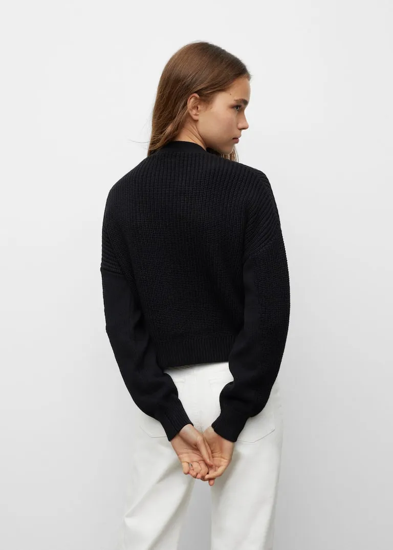 Ribbed knit cardigan