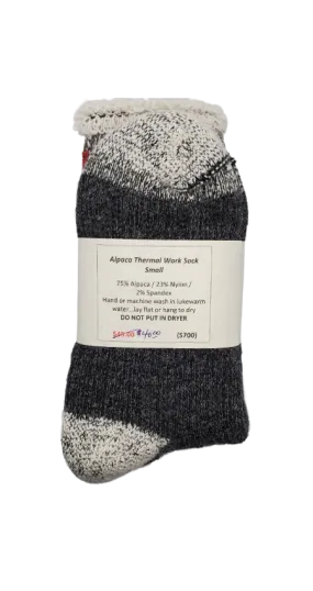 S700 Alpaca Thermal Traditional Sock Ladies Small
