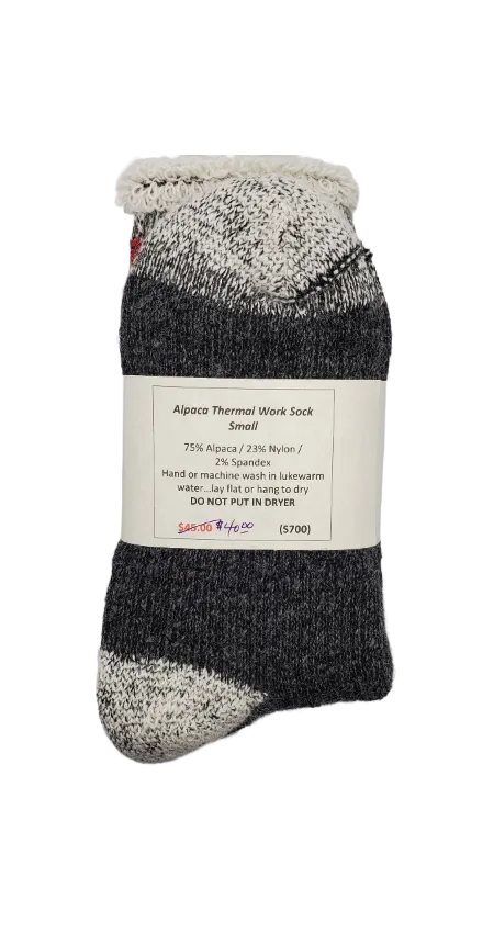 S700 Alpaca Thermal Traditional Sock Ladies Small