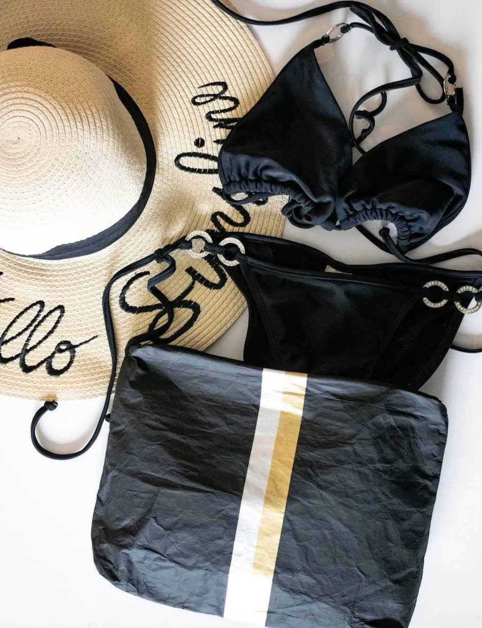 Set of Two - Organizational Packs - Black with Silver and Gold Stripes