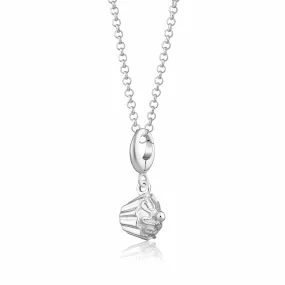 Silver Cupcake Necklace
