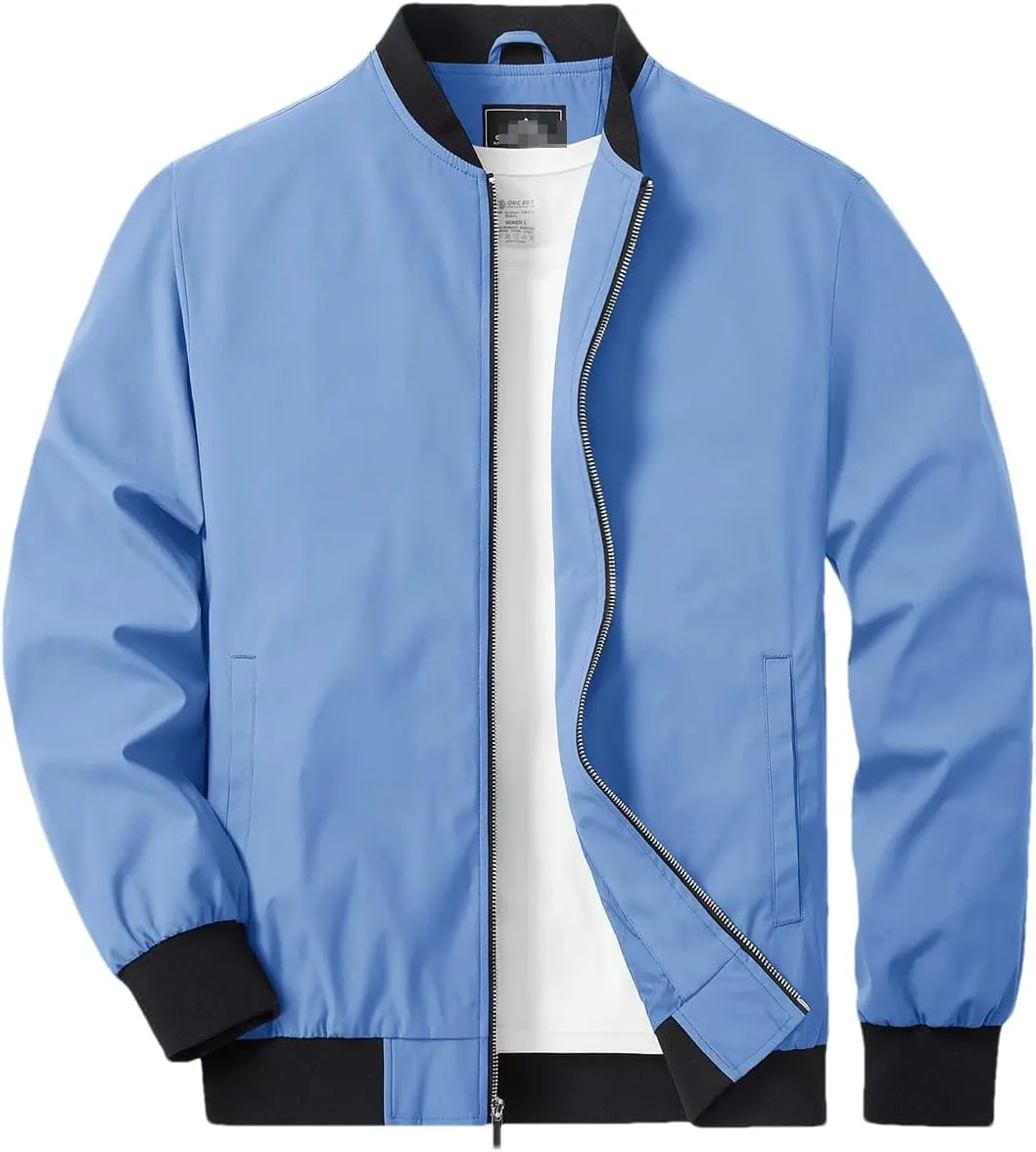 Spring Windbreaker Mens Bomber Jackets Outdoor Basketball Jackets Sportswear Coats With Pocket