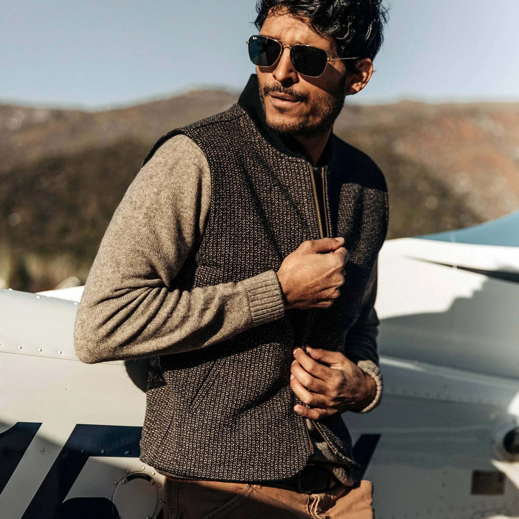The Able Vest in Wool Beach Cloth