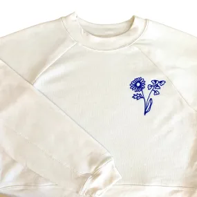 The Birth Flower Sweatshirt - Cream