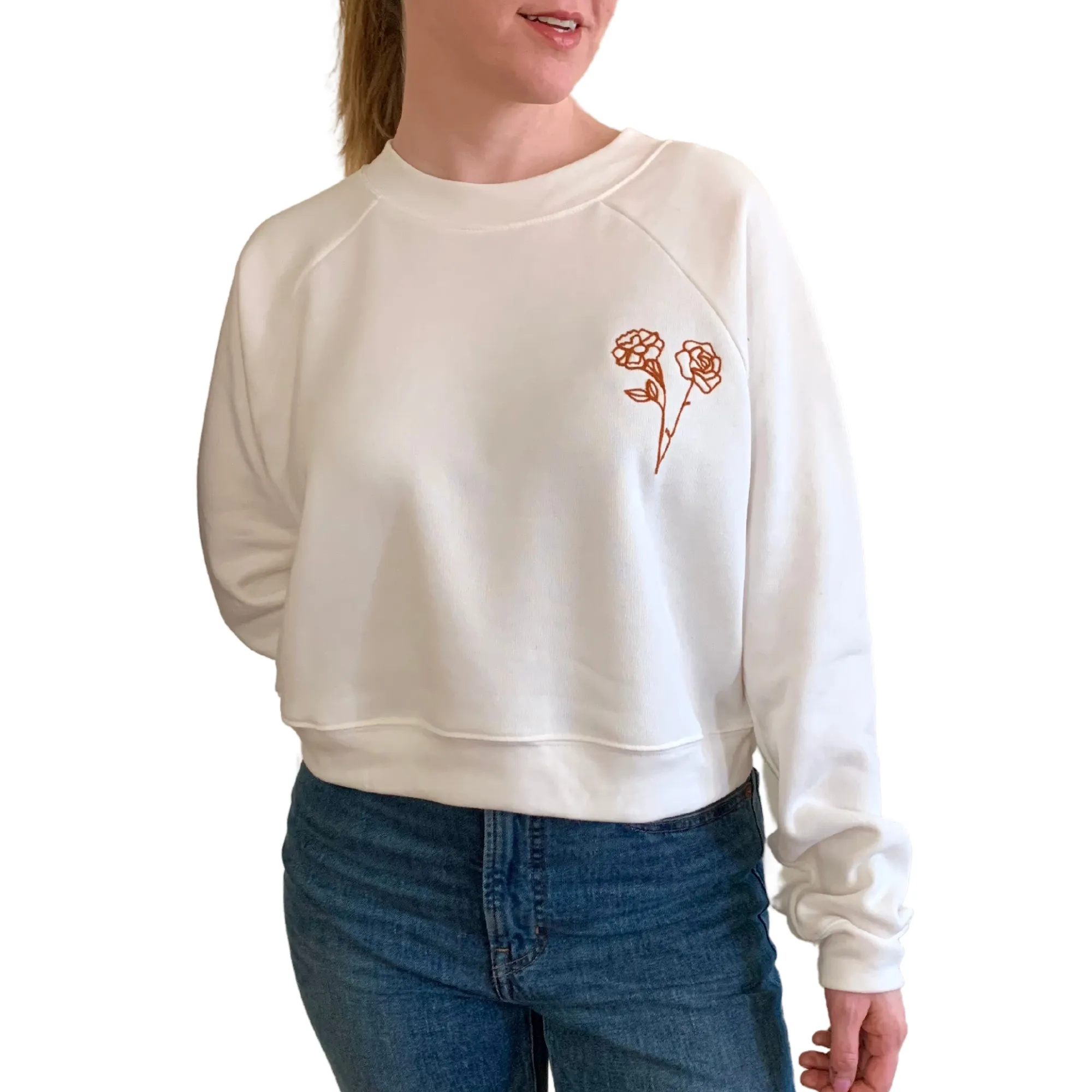 The Birth Flower Sweatshirt - Cream