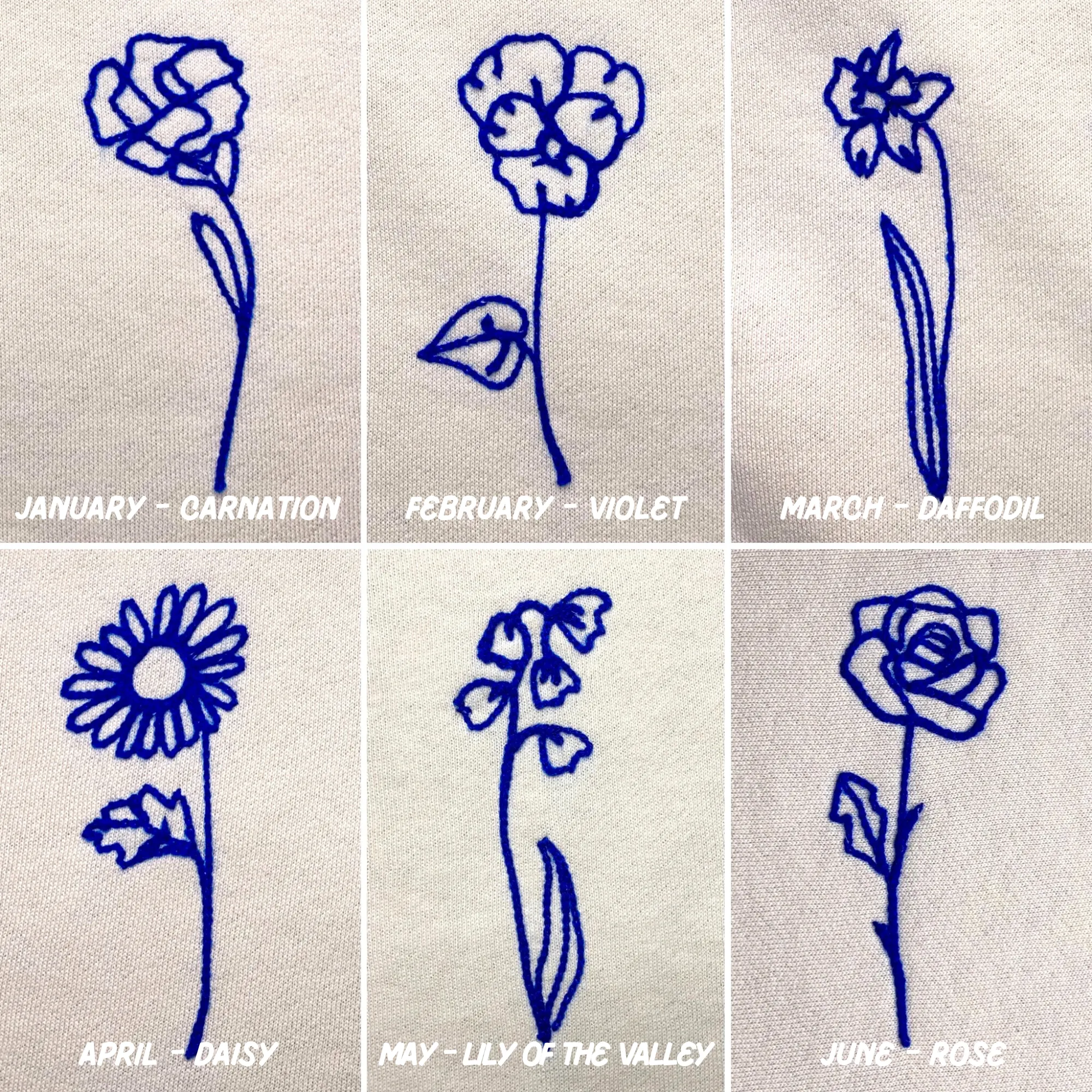 The Birth Flower Sweatshirt - Cream