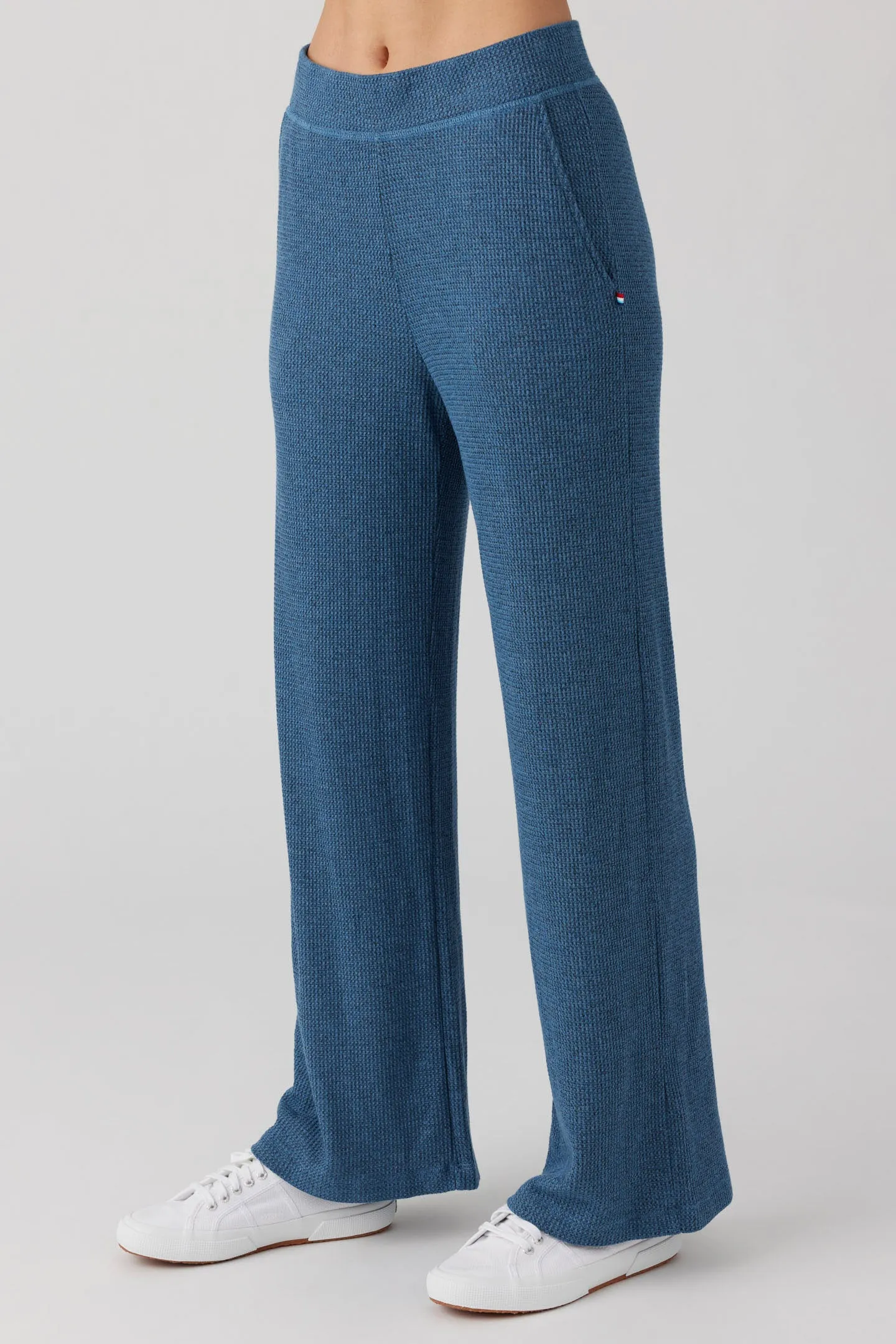 Thermal Wide Leg Pant - Atlantic