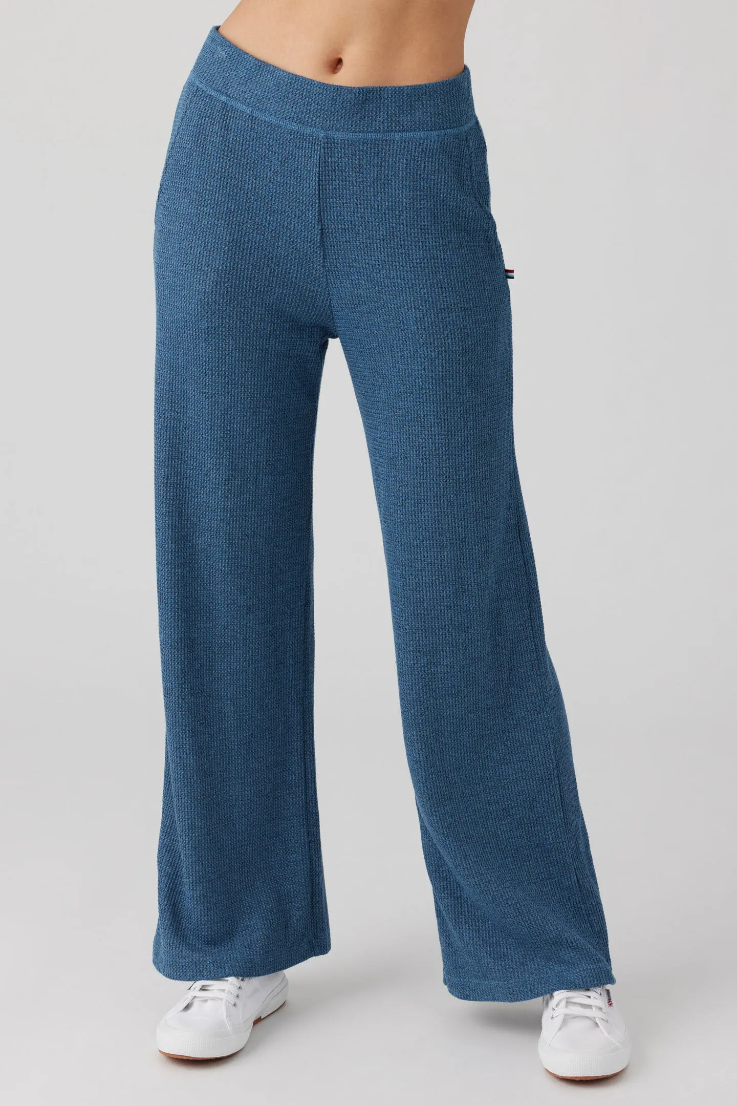 Thermal Wide Leg Pant - Atlantic