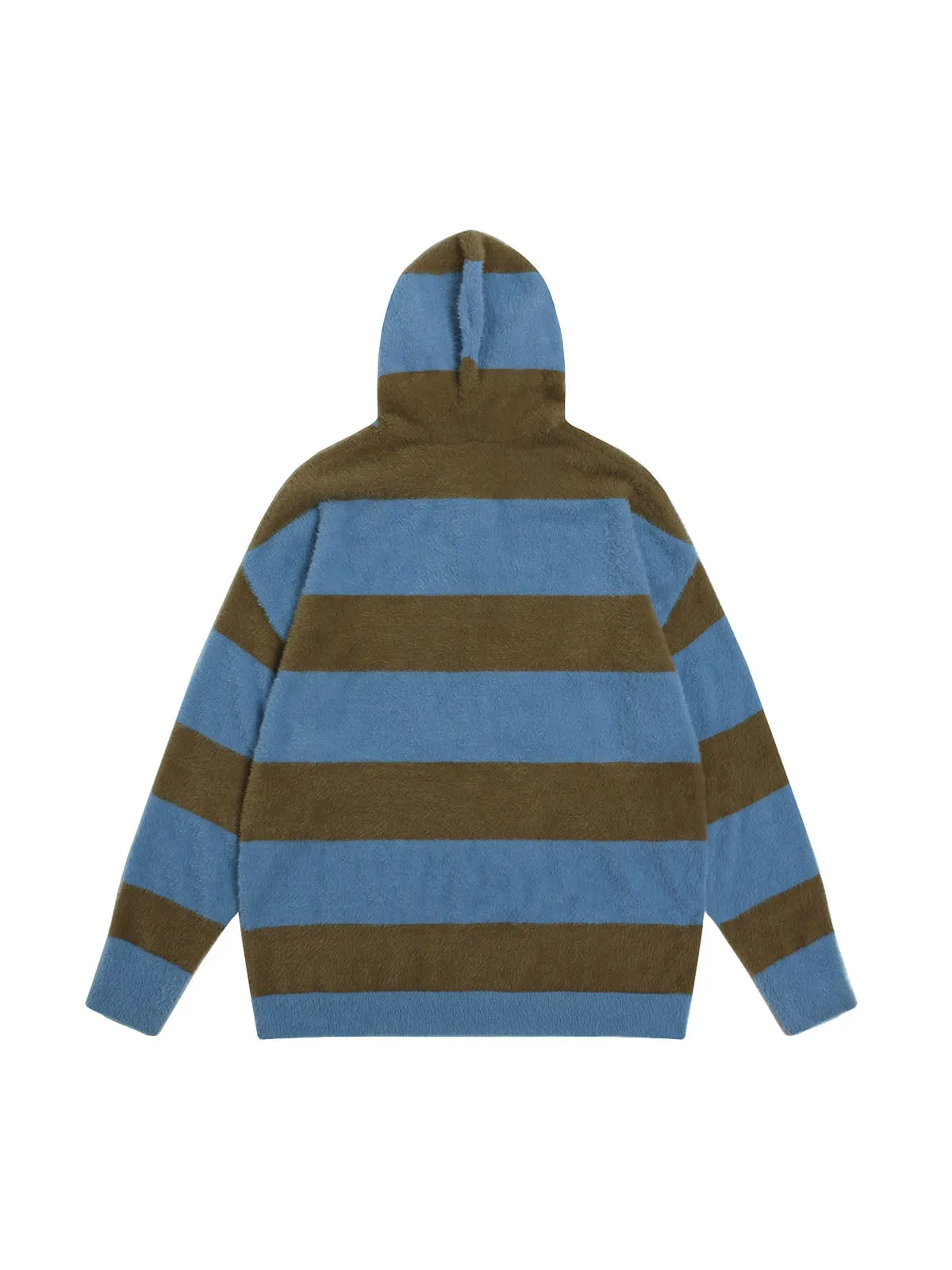 Thesupermade Jacquard Knit hooded Striped Sweater