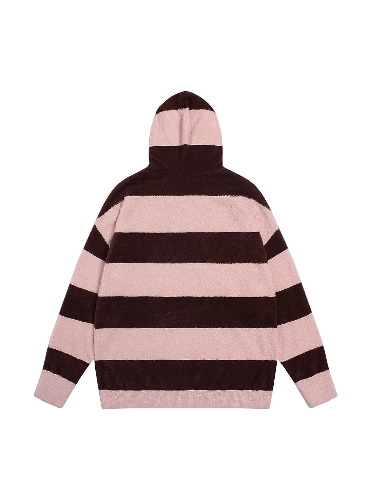 Thesupermade Jacquard Knit hooded Striped Sweater