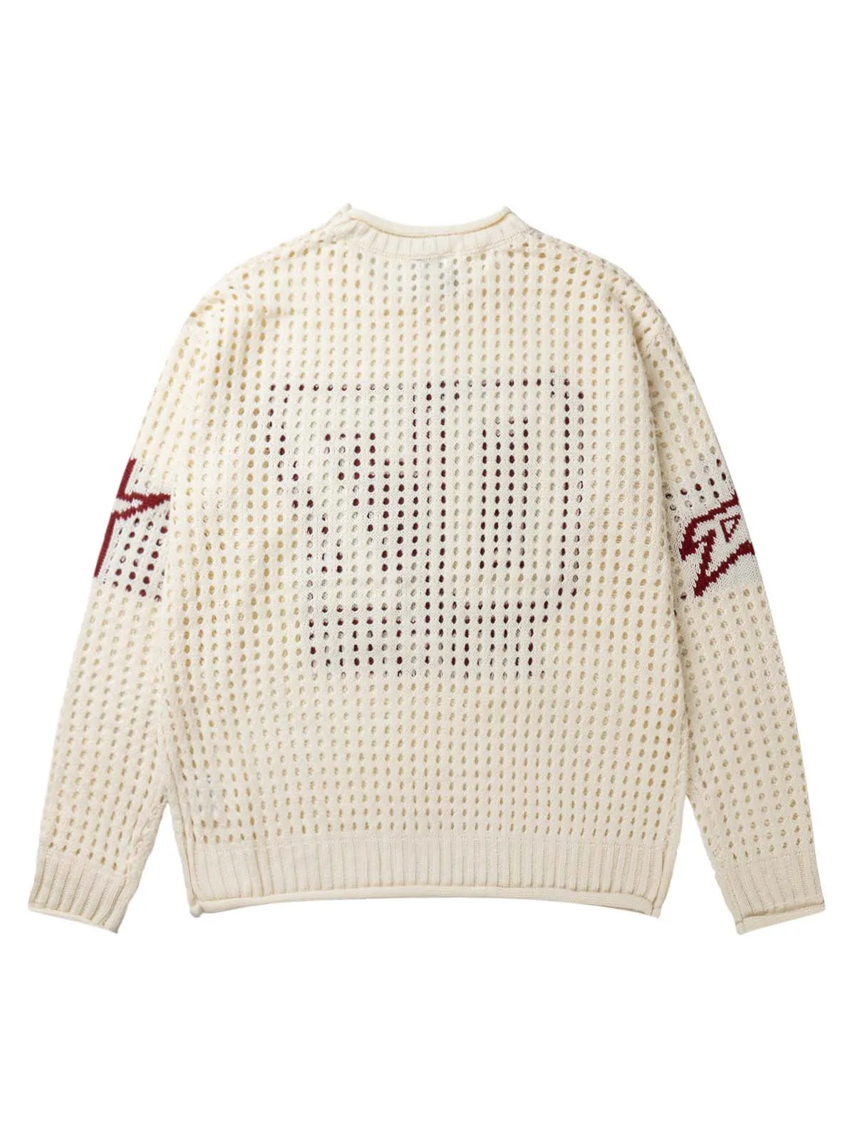Thesupermade Openwork Jacquard Knit Sweater