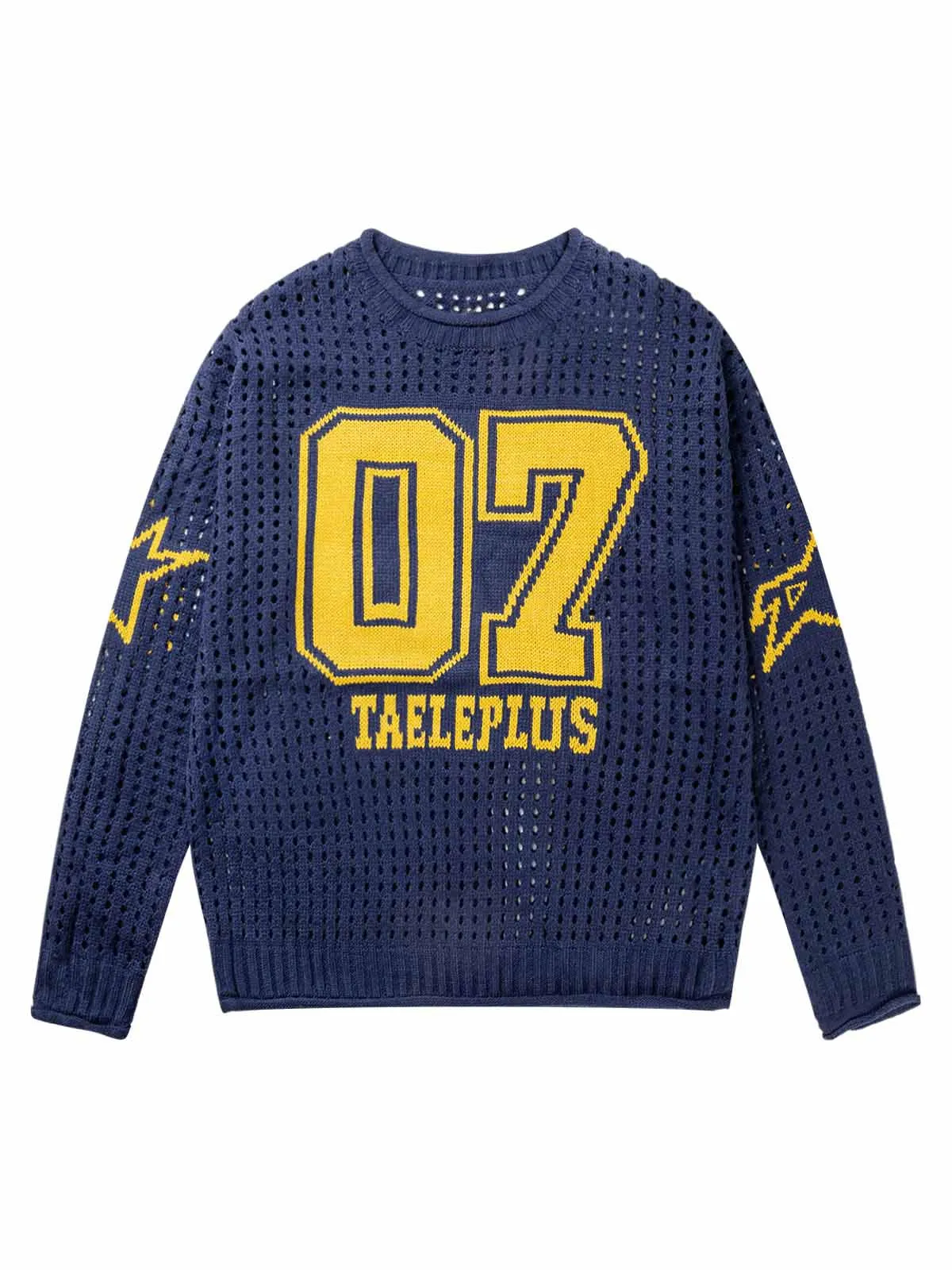 Thesupermade Openwork Jacquard Knit Sweater