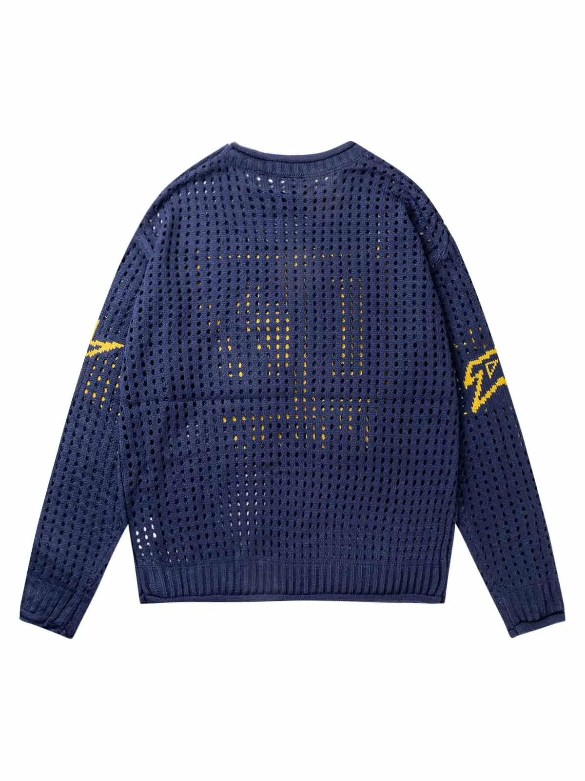Thesupermade Openwork Jacquard Knit Sweater