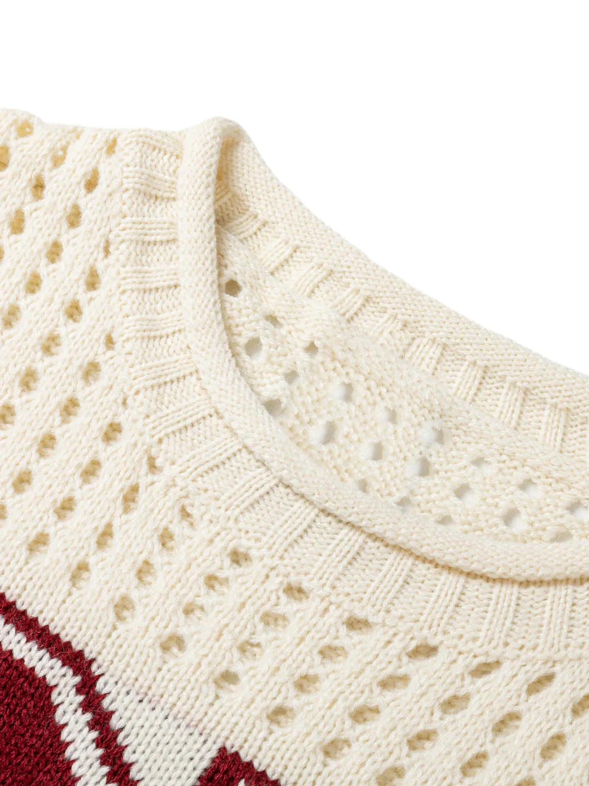 Thesupermade Openwork Jacquard Knit Sweater
