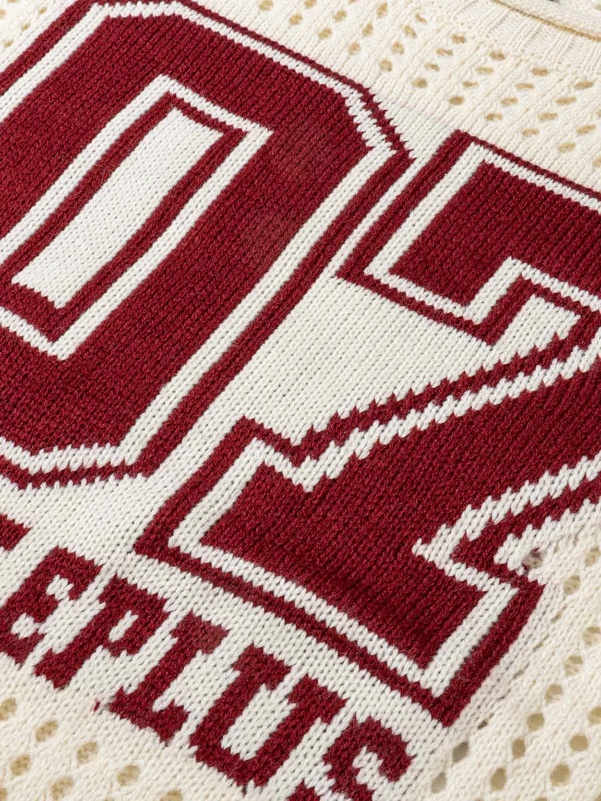 Thesupermade Openwork Jacquard Knit Sweater