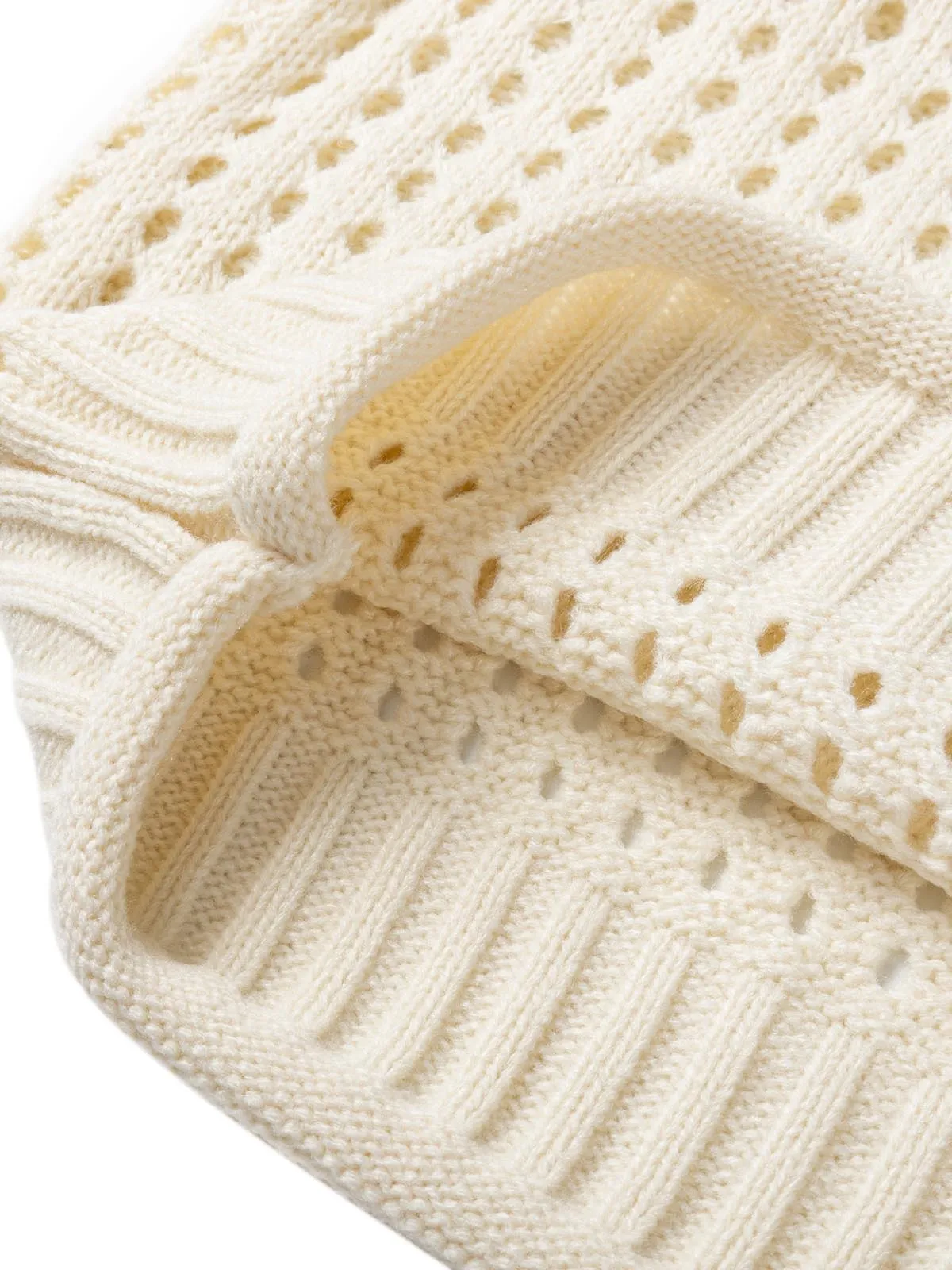 Thesupermade Openwork Jacquard Knit Sweater