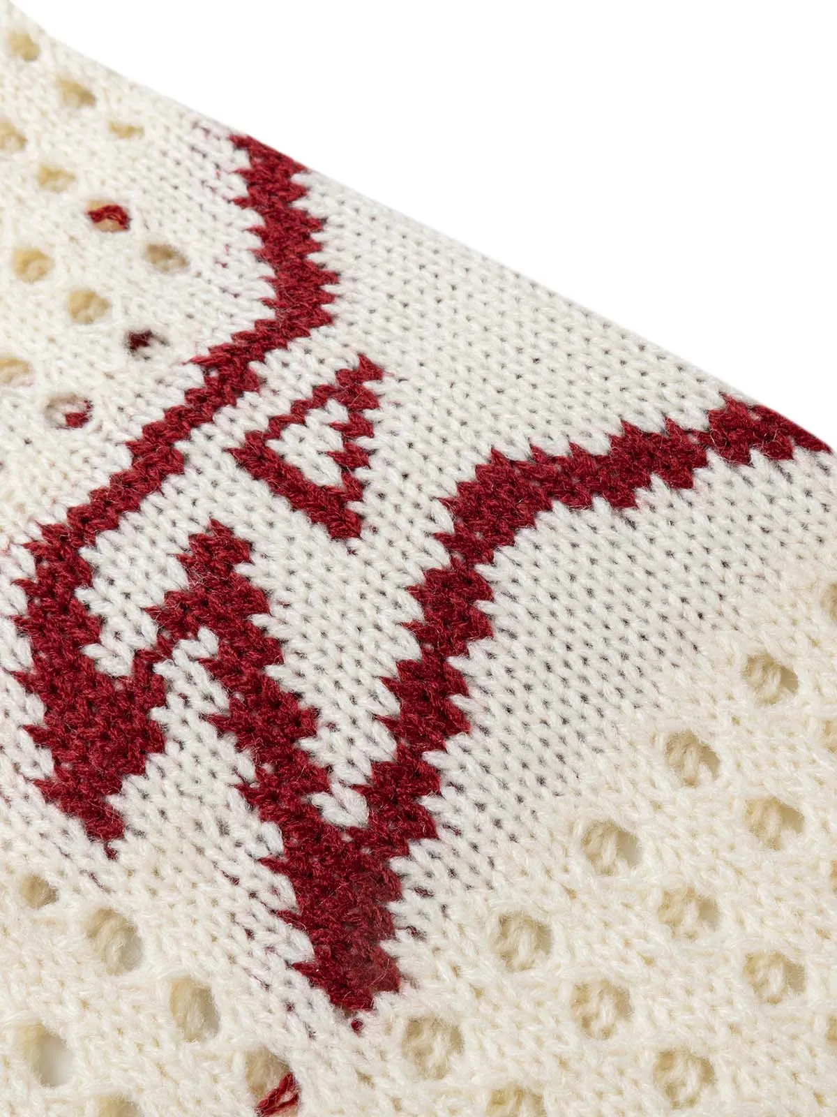 Thesupermade Openwork Jacquard Knit Sweater