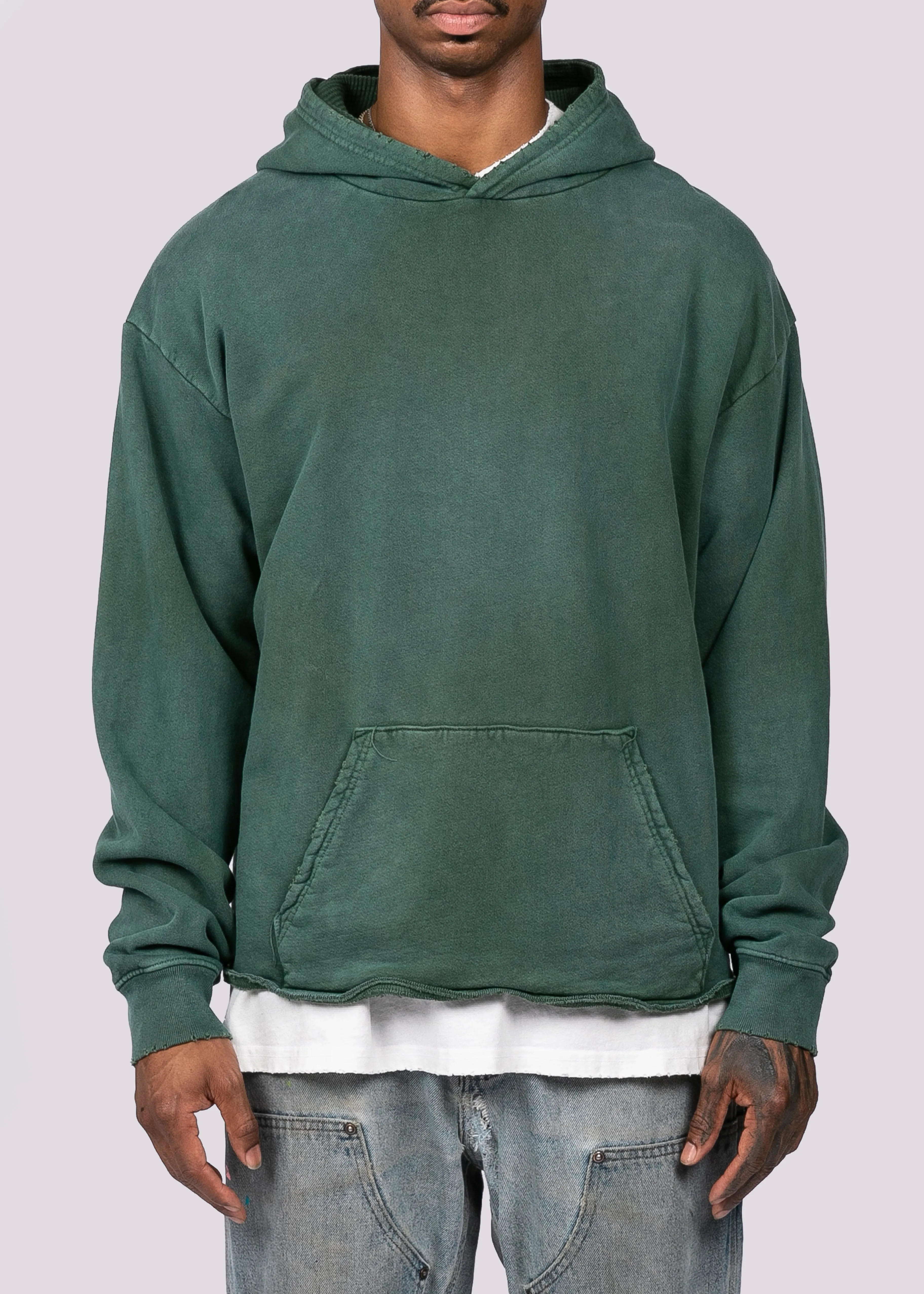Here is an optimized title for the e-commerce product with modifiers:

Cozy Hunter Green Waffle Knit Hoodie - Stylish and Comfortable