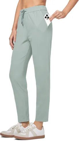 Willit Women's Golf Travel Pants Lounge Sweatpants 7/8 Athletic Pants Quick Dry On The Fly Pants